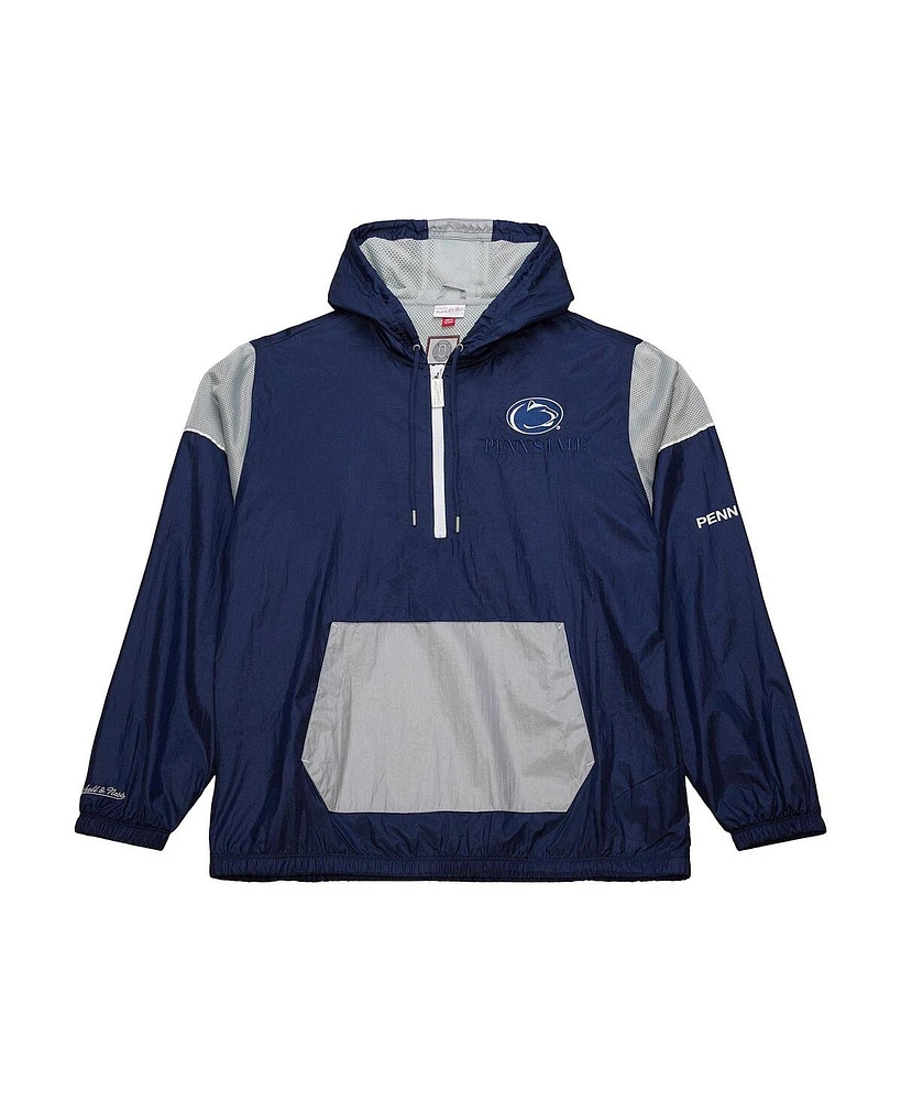 Mitchell & Ness Men's Navy Penn State Nittany Lions Team 3.0 Anorak Half-Zip Hoodie Sweatshirt