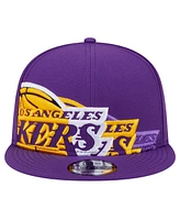 New Era Men's Purple Los Angeles Lakers Sport Night Team Shadow 9FIFTY Snapback Hat