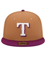 New Era Men's Brown/Purple Texas Rangers Color Pack Two-Tone 9FIFTY Snapback Hat