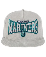 New Era Men's Gray Seattle Mariners Corduroy Golfer Snapback Hat