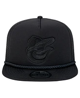 New Era Men's Black Baltimore Orioles Tone Foam Meshback Golfer Snapback Hat