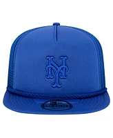 New Era Men's Royal New York Mets Tone Foam Meshback Golfer Snapback Hat