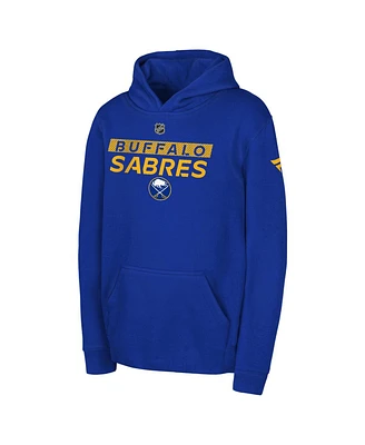 Outerstuff Big Boys and Girls Royal Buffalo Sabres Authentic Pro Wordmark Fleece Pullover Hoodie