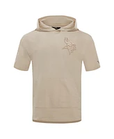 Pro Standard Men's Tan Minnesota Vikings Neutrals Capsule Short Sleeve Pullover Hoodie