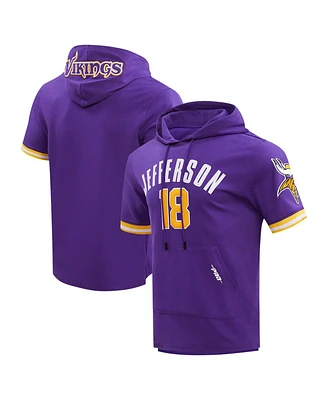 Pro Standard Men's Justin Jefferson Purple Minnesota Vikings Player Name Number Hoodie T-Shirt