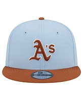 New Era Men's Light Blue Athletics Spring Color Two-Tone 9FIFTY Snapback Hat