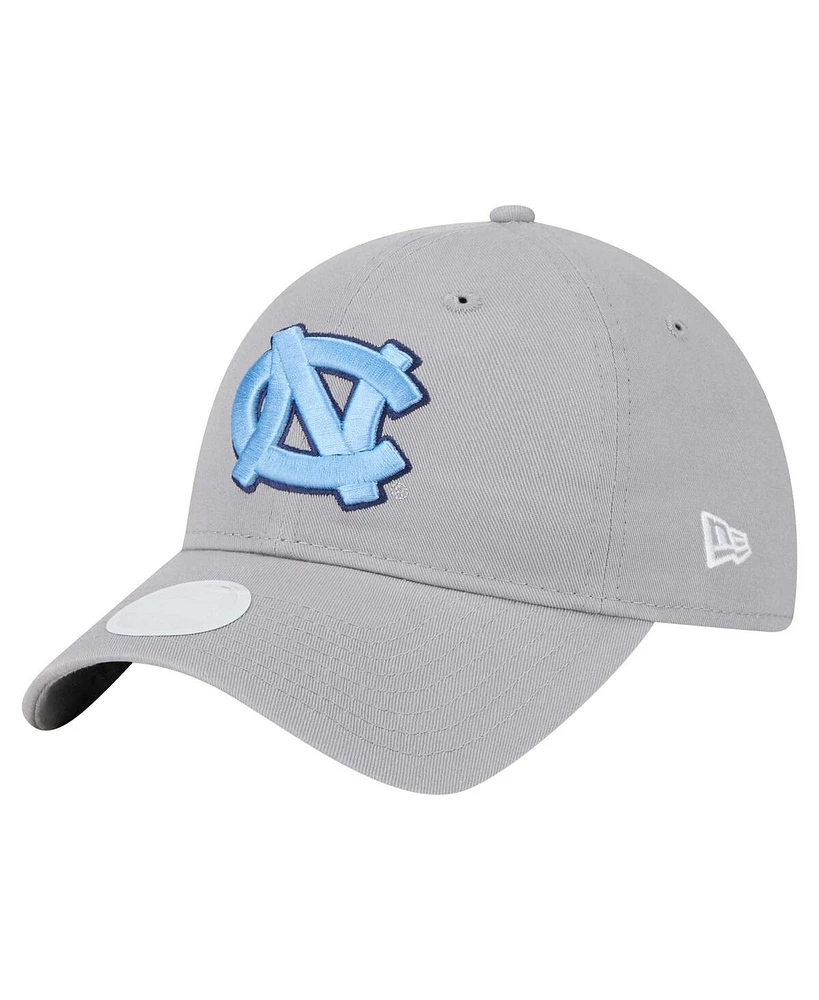 New Era Women's Gray North Carolina Tar Heels Logo 9TWENTY Adjustable Hat