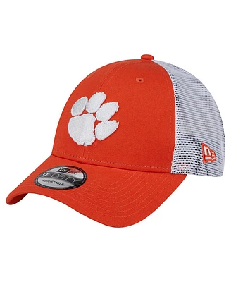 New Era Men's Orange Clemson Tigers Trucker 9FORTY Adjustable Hat