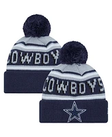 New Era Preschool Navy/Gray Dallas Cowboys Main Wordmark with Pom Knit Hat