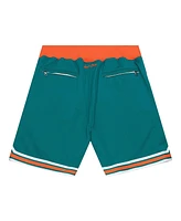 Mitchell & Ness x Just Don Men's Aqua Miami Dolphins Throwbacks Shorts