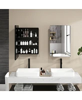 Multi-Functional Bathroom Mirror Cabinet with Adjustable Shelves