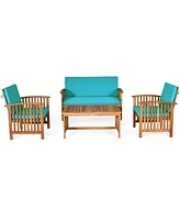 4-Piece Patio Furniture Set Comfortable and Stylish Outdoor Seating for Your Garden or Patio