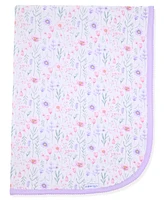 Max & Olivia Newborn Girls Print Reversible Swaddle Blanket