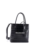 Pre-Owned Balenciaga Xxs Shopping Tote Embossed Leather