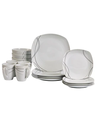 Tabletops Unlimited Alec 16 Pc. Ash White Dinnerware Set, Service for 4