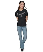 Karl Lagerfeld Paris Women's Jewel Bonjour T-Shirt