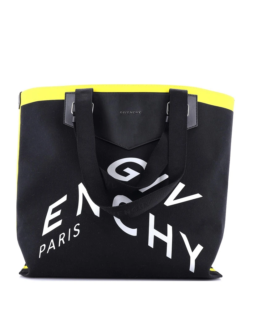 Pre-Owned Givenchy Large Antigona Logo Shopping Tote Printed Canvas