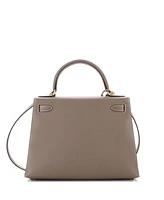 Pre-Owned Hermes Kelly 28 Handbag Grey Epsom with Gold Hardware