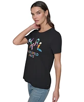 Karl Lagerfeld Paris Women's Paint Graphic T-Shirt