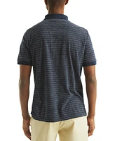 Nautica Men's Short Sleeve Textured Striped Polo Shirt