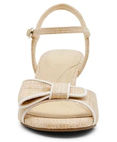 Anne Klein Women's Rosy Bow Block Heel Dress Sandals