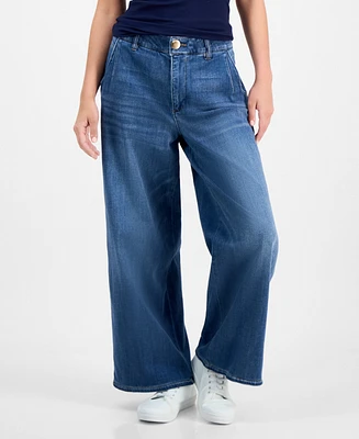Democracy Petite AbSolution Skyrise Wide-Leg Jeans