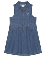 Calvin Klein Toddler and Little Girls Sleeveless Denim Dress