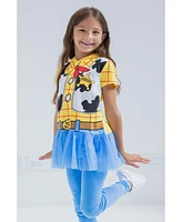 Disney Winnie the Pooh Minnie Mouse Mickey Mouse Pixar Toy Story Winnie the Pooh Tunic Peplum T-Shirt and Leggings