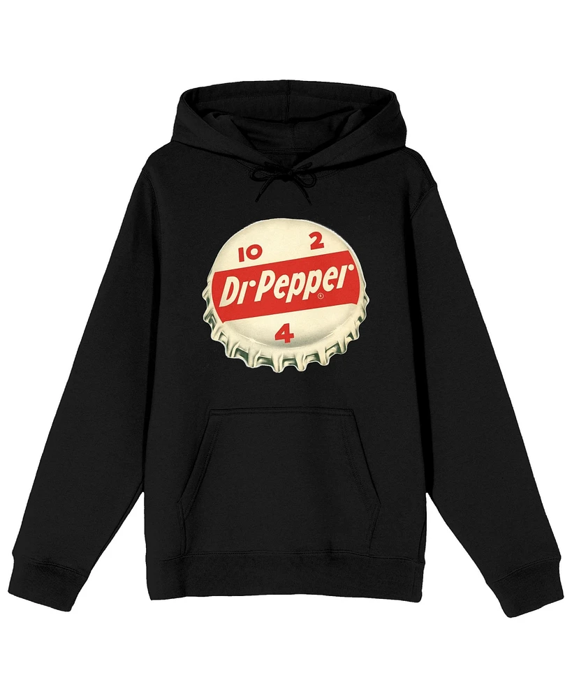 Dr Pepper Bottle Cap Men's Black Sweatshirt-3XL