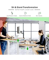 Electric Adjustable Sit-to-Stand Desk with Usb Port Ergonomic and Convenient Desk for Home Office