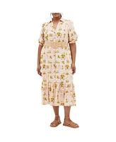 City Chic Plus Anna Tropics Dress