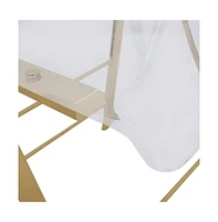 Menno Modern Acrylic Gold Base Folding Chair