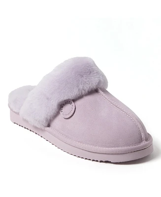 Fireside by Dearfoams Women's Sydney Genuine Shearling Scuff Slipper