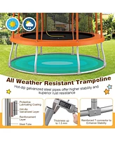 Outdoor Unique Flower Shape Trampoline with Enclosure Net