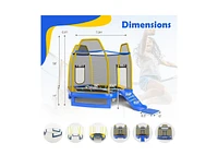 Trampoline with Ladder and Slide for Indoor Outdoor
