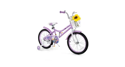 Girls Bike with Basket and Detachable Training Wheels Stylish and Safe Bicycle for Young Riders