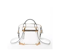 Susu The Ashley White Leather Backpack Purse