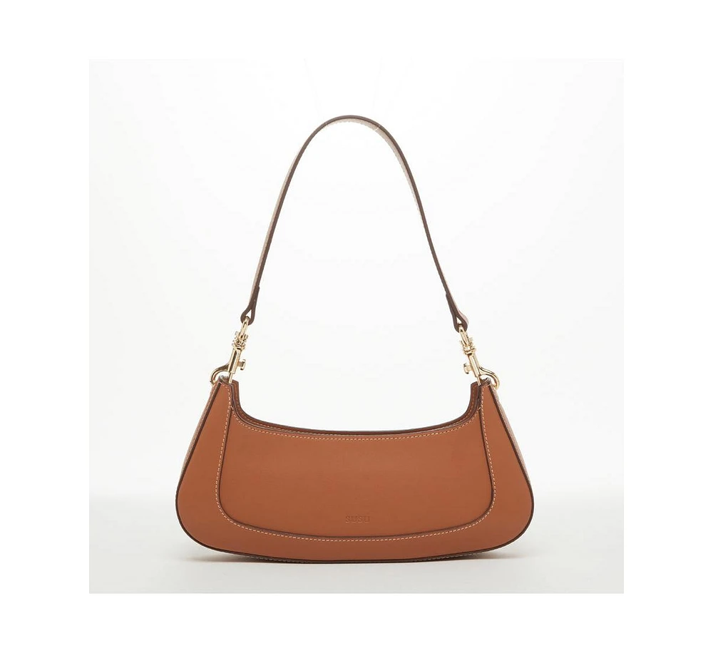 Susu The Emily Leather Baguette Bag Brown