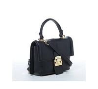 Susu Leather Backpack for Women Convertible Crossbody Bag Black Purse