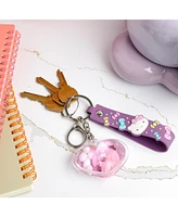 Hello Kitty Heart Liquid Keychain with Wrist Strap - Travel Gifts