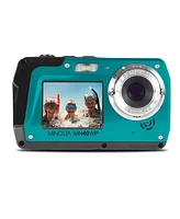 Minolta MN40WP 48MP Qhd Dual Lcd Screen Waterproof Camera, Blue