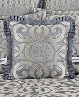 J Queen New York Barocco Embellished Decorative Pillow, 20" x 20"