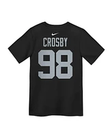 Nike Preschool Maxx Crosby Black Las Vegas Raiders Player Name Number T-Shirt