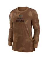 Nike Women's Brown Cincinnati Bengals Salute To Service Long Sleeve T-Shirt
