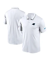 Nike Men's White Carolina Panthers Sideline Victory Performance Polo Shirt