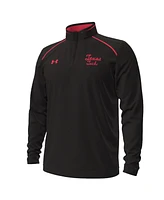 Under Armour Men's Black Texas Tech Red Raiders Throwback Cursive Quarter-Zip Pullover Sweatshirt