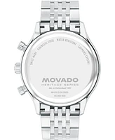 Movado Men's Calendoplan Swiss Quartz Chrono Stainless-Steel Watch, 43mm