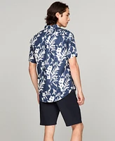 Tommy Hilfiger Men's Regular-Fit Tropical Print Linen Shirt
