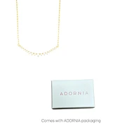 Adornia Adjustable Cultivated Pearl Curved Bar Necklace