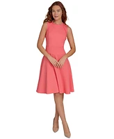 Tommy Hilfiger Petite Textured Fit & Flare Dress